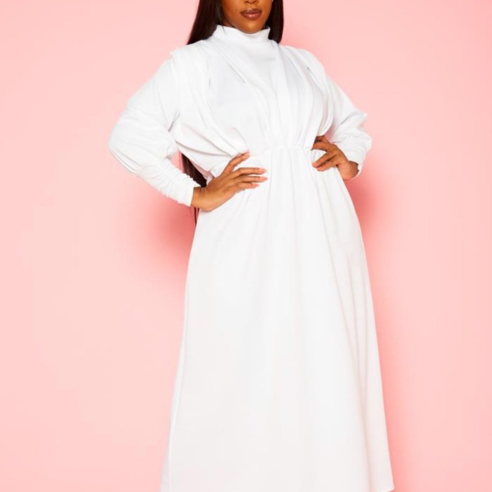 AS. White First Lady High Quality Dress